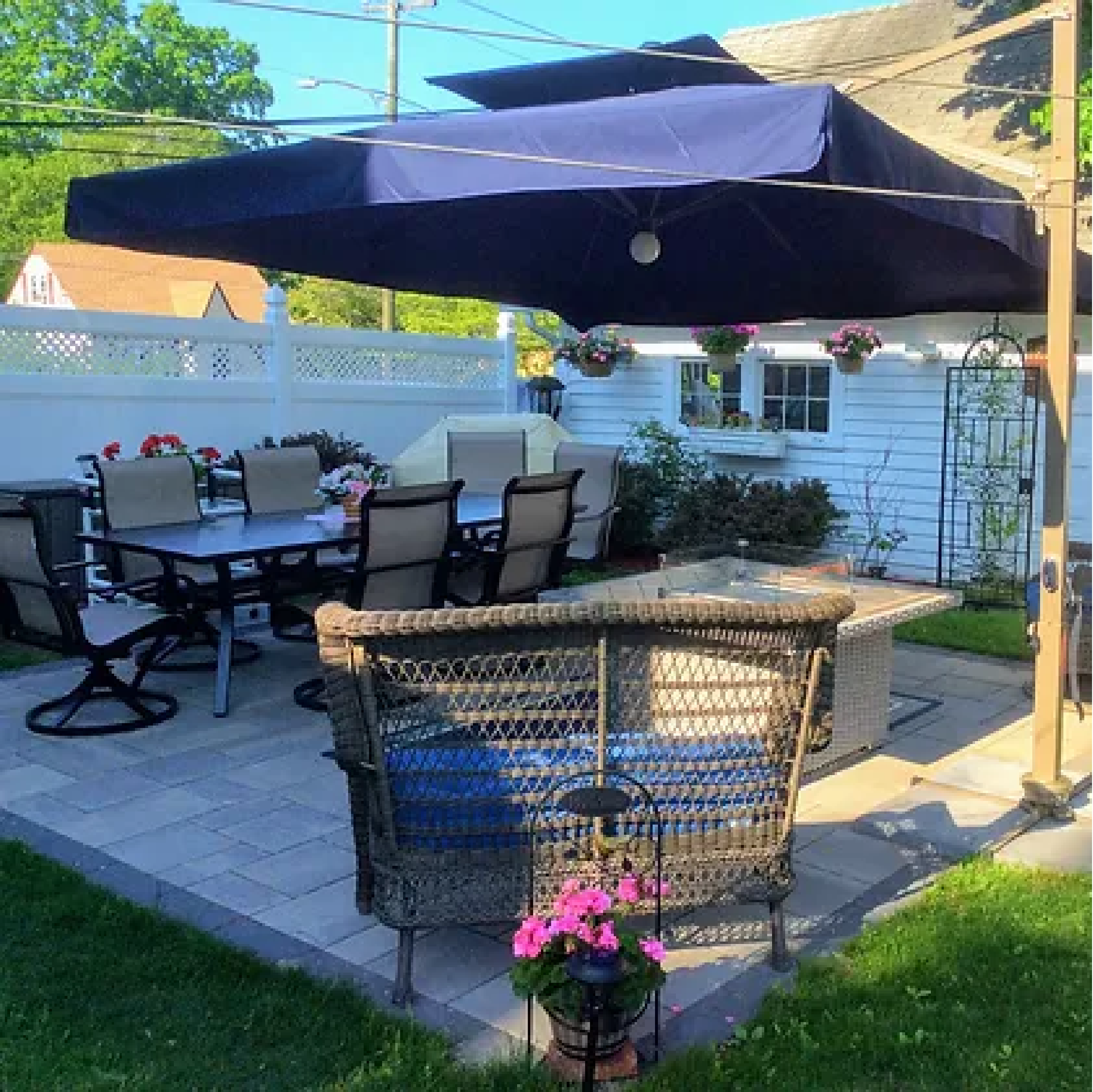 brayden studio patio umbrella Vrienden Patio Umbrella with Lights – Palmerhenley